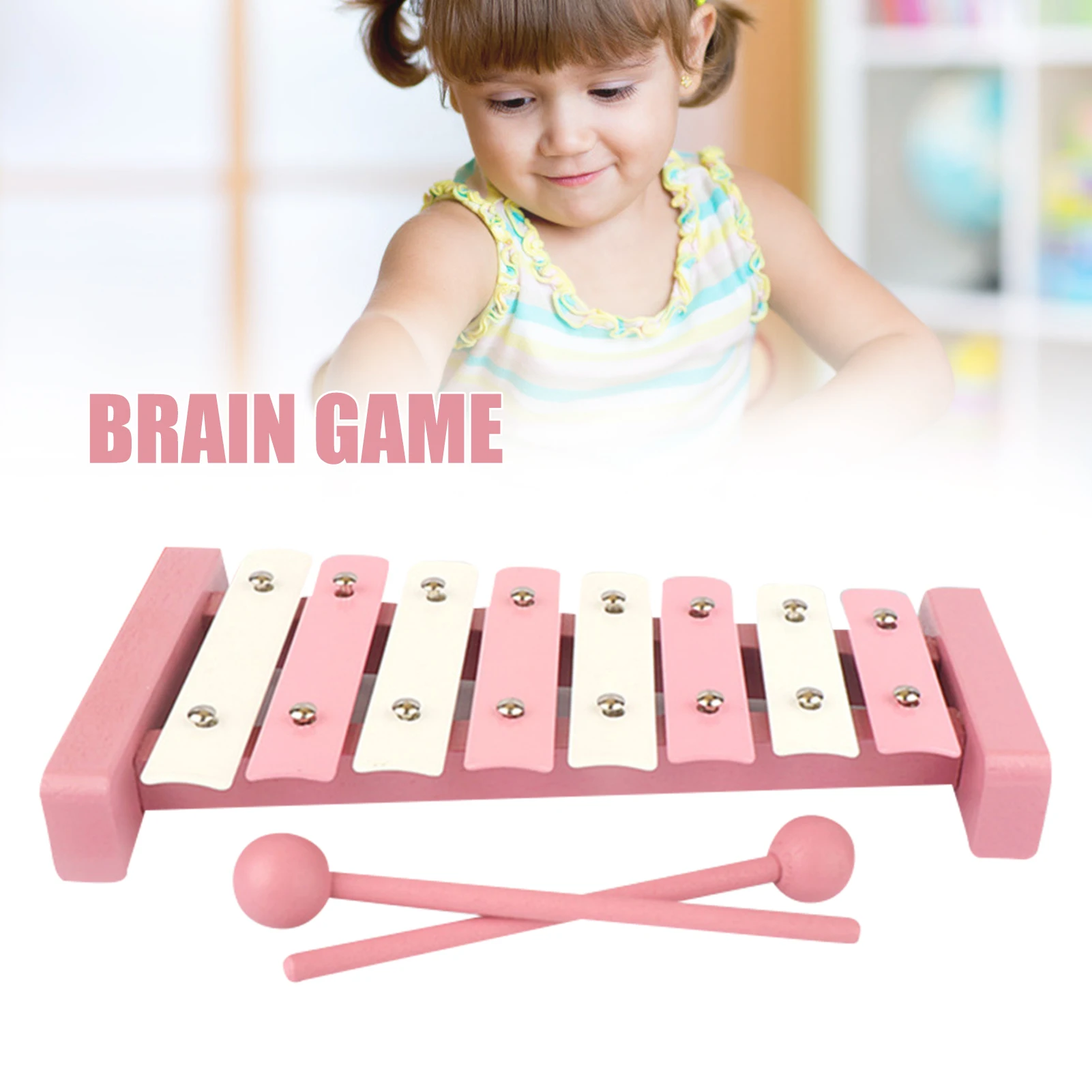 

Wooden Xylophone for Baby Musical Instruments Toy 8 Keys Pounding Toys Boy's Girl's Preschool Educational Toys LBV