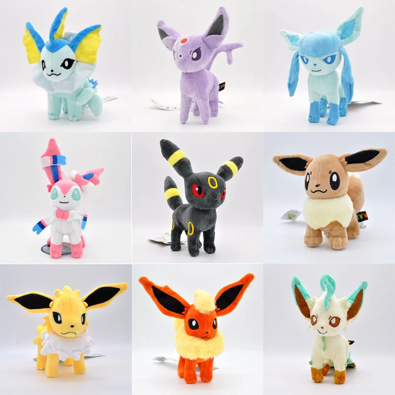 

9Styles Eevee Plush Toys Vaporeon Glaceon Umbreon Flareon Jolteon Espeon Leafeon Sylveon Cartoon Animal Stuffed Peluche For Kids