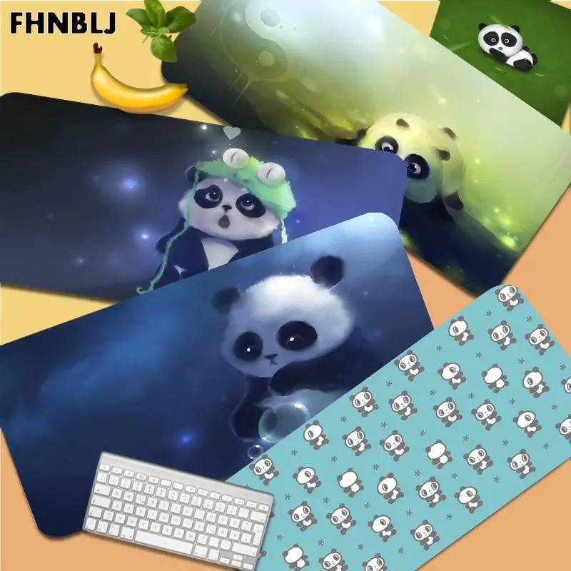 

FHNBLJ ребенок панда мультфильм крутой новый Комфортный коврик для мыши игровой коврик Размер для большой игры CSGO игрок Настольный ПК компьют...