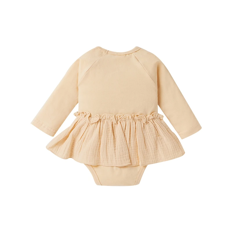 

Newborn Infant Bodysuits Baby Girls Cotton Cute Embroidered Long Sleeves Onesies for 0-24M Toddler Kids New 2021
