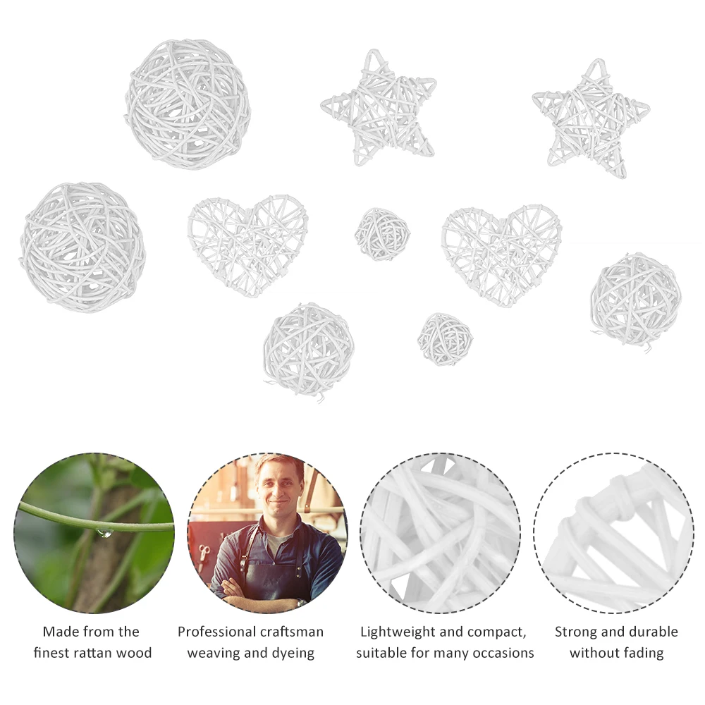 Ins реквизит для фотосъемки аксессуары 9 шт натуральные плетеные шарики из ротанга