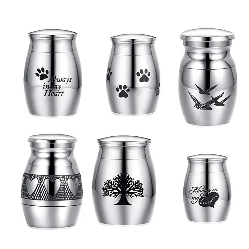 Мини урны 30x40 мм резные крылья зонтик контейнер для хранения металлическая