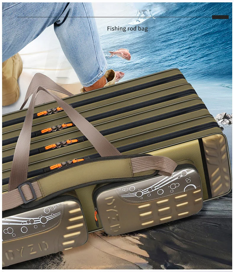 Сумка для рыболовных снастей X402G, 4-слойная сумка из ткани Оксфорд для складной удочки, катушки, сумки с рыболовными снастями, чехол для путешествий, 125 см/130 см