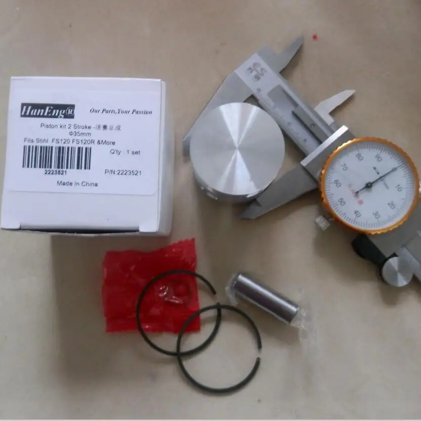 

FS120 PISTON KIT 35MM FITS STIHL FS200 FS250 FS300 BT121 STRIMMER CYLINDER ASSEMBLY KOLBEN RING PIN CLIPS 41340302011/2023