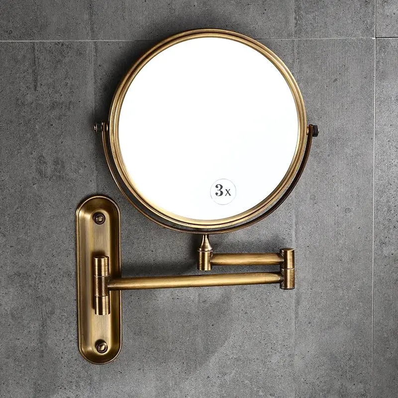 Зеркало для макияжа в ванную комнату античное бронзовое настенное зеркало с