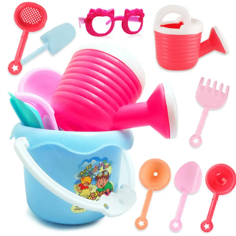 Детский пляжный набор игр 9 предметов игрушки для песочницы для летних игр детей с песком и водой.