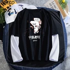 Harajuku Jujutsu Kaisen HipHop Yuji Itadori Мужская футболка Yuji Itadori с аниме принтом унисекс футболка с имитацией двух футболок с длинными рукавами
