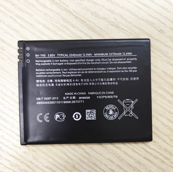 Высокое качество 3340 мАч заменить Батарея BV-T4D для Miscrosoft Lumia 950 XL CityMan 940 RM-1118 телефон