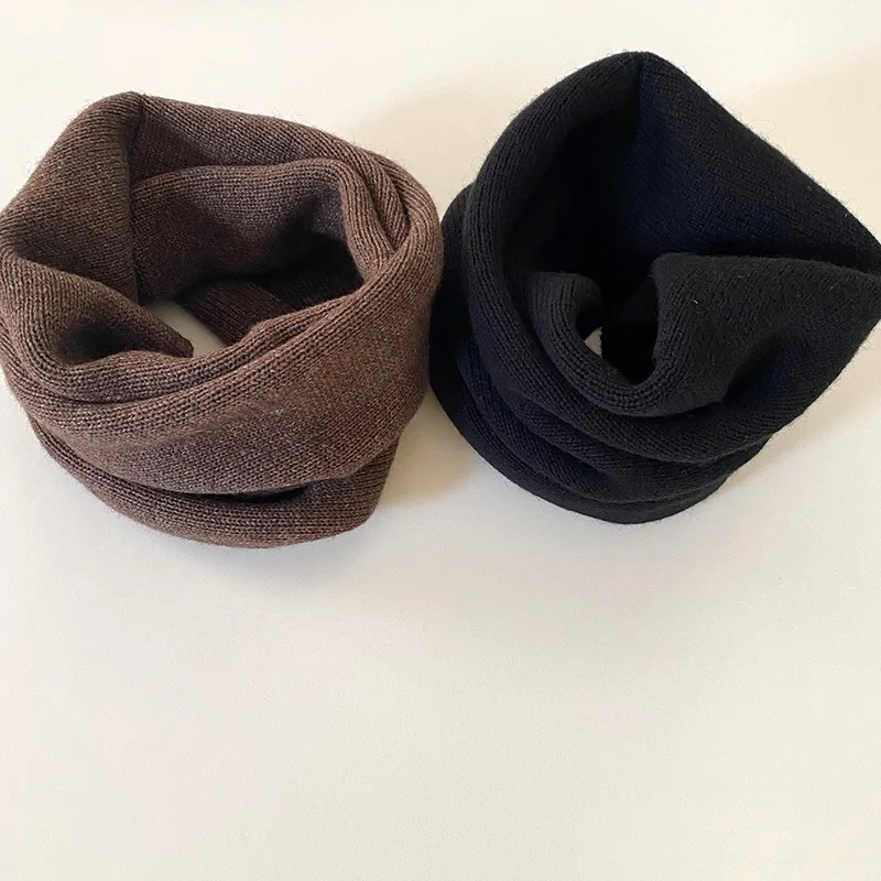 

Womens Cashmere Neck Collar For Winter Cold Protection Lady Versatile Thermal Knitted Scarf Neck Collar Clothes Accessories