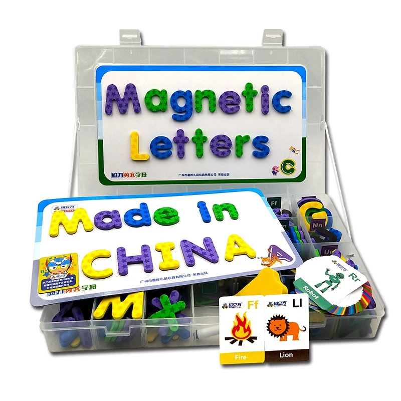 

Magnetic Foam English Letters Puzzle Game Classroom Alphabets Set Kids Sticker Educational Spelling and Learning Toys