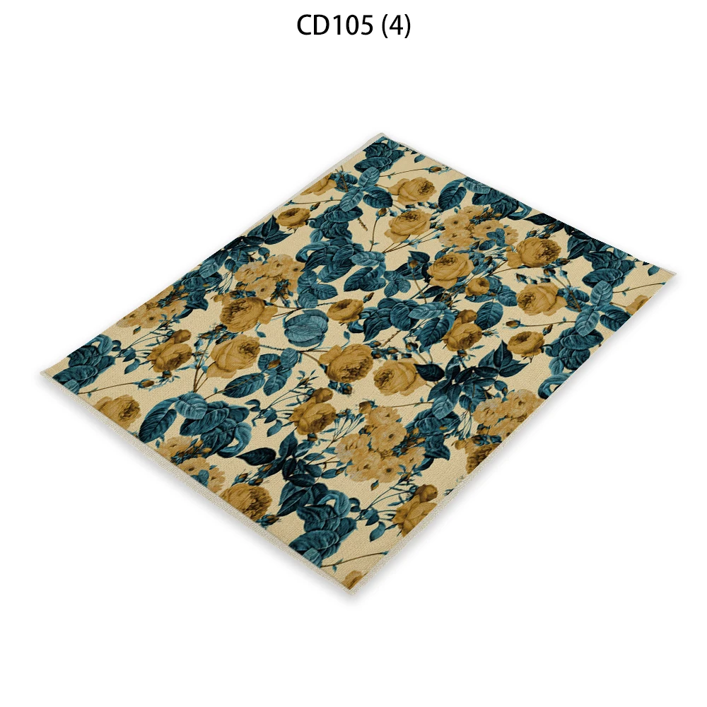 Коврик для подставки с растительным рисунком цветочным принтом 32x42 см | Дом и сад