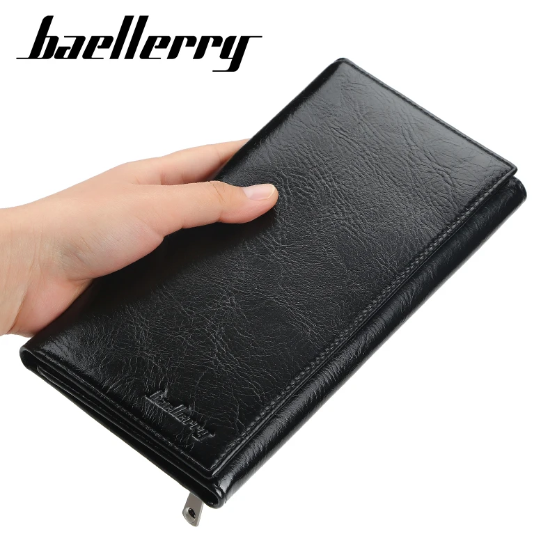 

Мужской Длинный кошелек Baellerry, деловой кошелек, тонкий кошелек, из искусственной кожи
