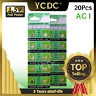 20 шт. AG1 1,55 В щелочные батареи Lr621 AG1 364 LR621 164 531 SR60 SR621SW 364a TR621SW кнопочные монеты для часов игрушки