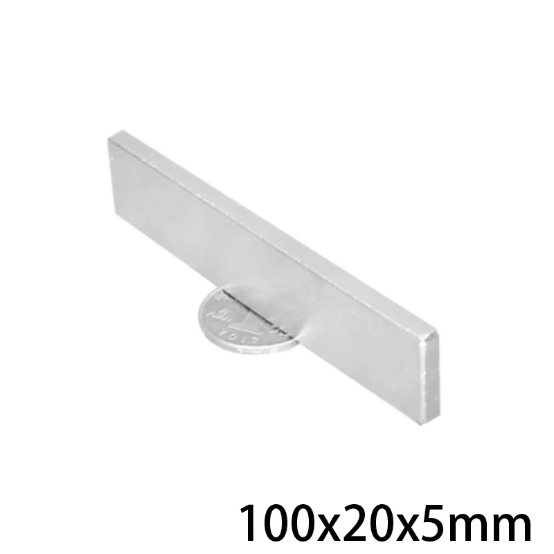 1 ~ 10 шт. 100x20x5 редкоземельные магниты 100 мм x 20 ленточный блок прямоугольные