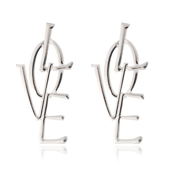 Модные богемные серьги в стиле панк 1 пара большие форме буквы любви лучший