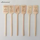100 лазерная гравировка, Коктейльные Палочки для свадебного душа, палочки для кексов, палочки для выпечки напитков с именами и датой, искусственные