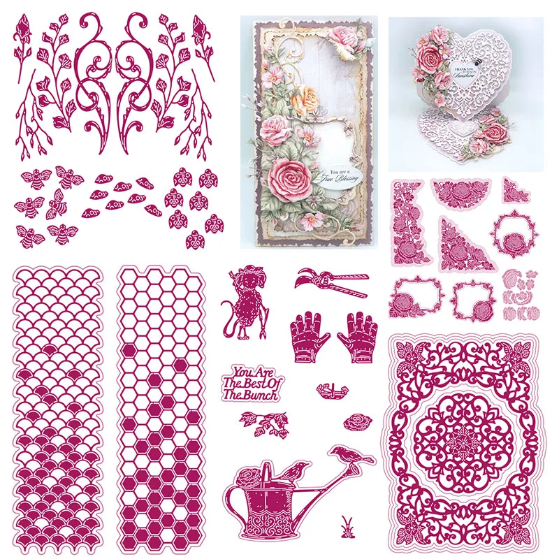 

2021 Diy New Embossing Template Carnation Crafts Coastal Currents Collection Metal Cutting Dies Scrapbook Diary Gift Decoration