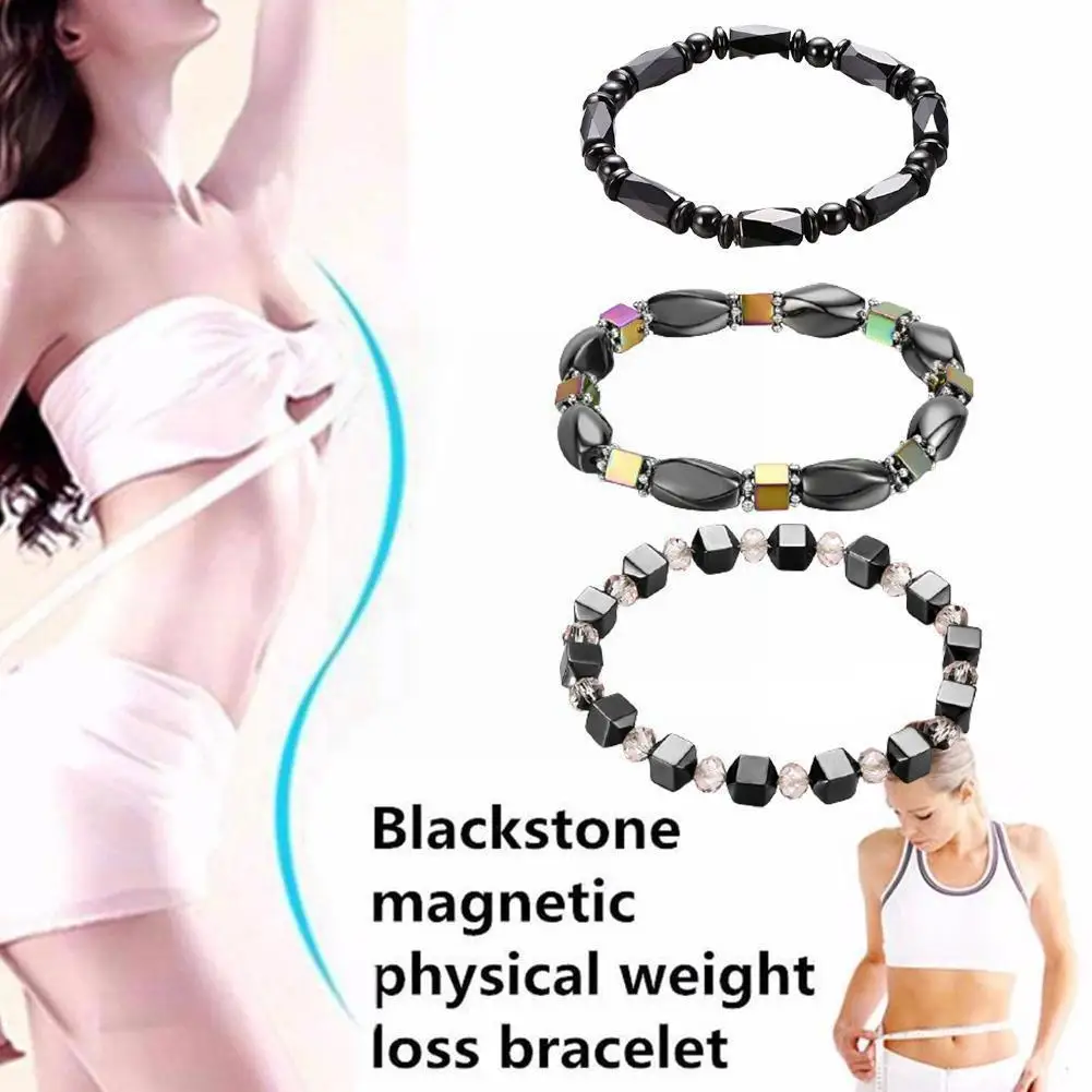 

Hematite Beaded Bracelets For Men Women Positive Energy Bangles Natural Stone Lucky Bracelet Valentine's Day Gift Braceles P8j9