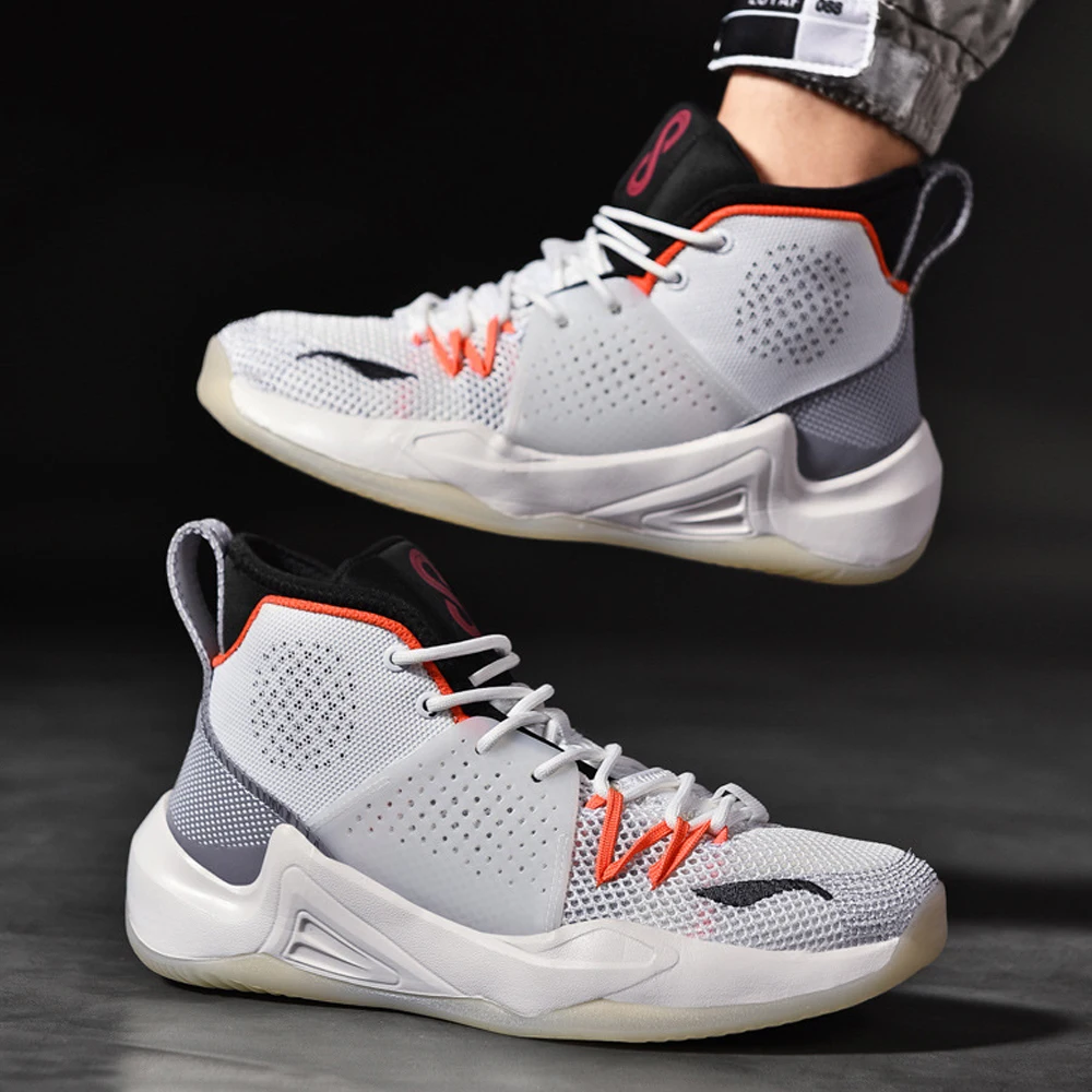 

Bigger Size Light Basketball Men's Casual Sneakers High Top Combat Anti-Skid Sports Shoes Fashion Trend Comfortable Men's Shoes