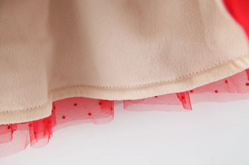 Красное Новогоднее платье для маленьких девочек зимняя одежда с вышивкой и