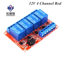 1 2 4 channel 5v12v24v relay module shield with optocoupler high low level trigger for arduino expansion board development board
