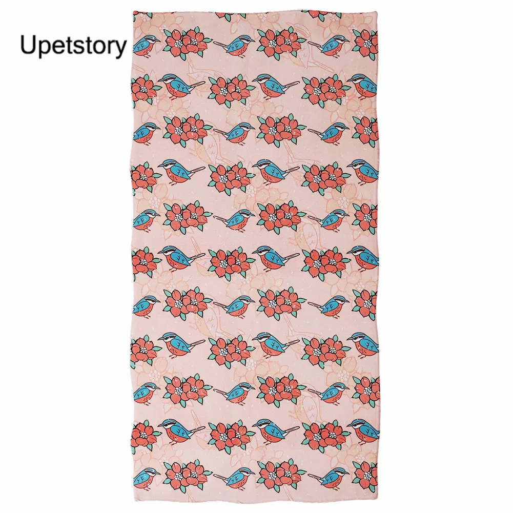 

Полотенце для пляжа/ванны/пляжа Upetstory, абстрактное быстросохнущее полотенце для путешествий спорта из микрофибры с принтом птицы и цветов д...
