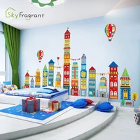 large size cartoon castle wall stickers for kids rooms child bedroom nursery wall decoration home decor self adhesive sticker