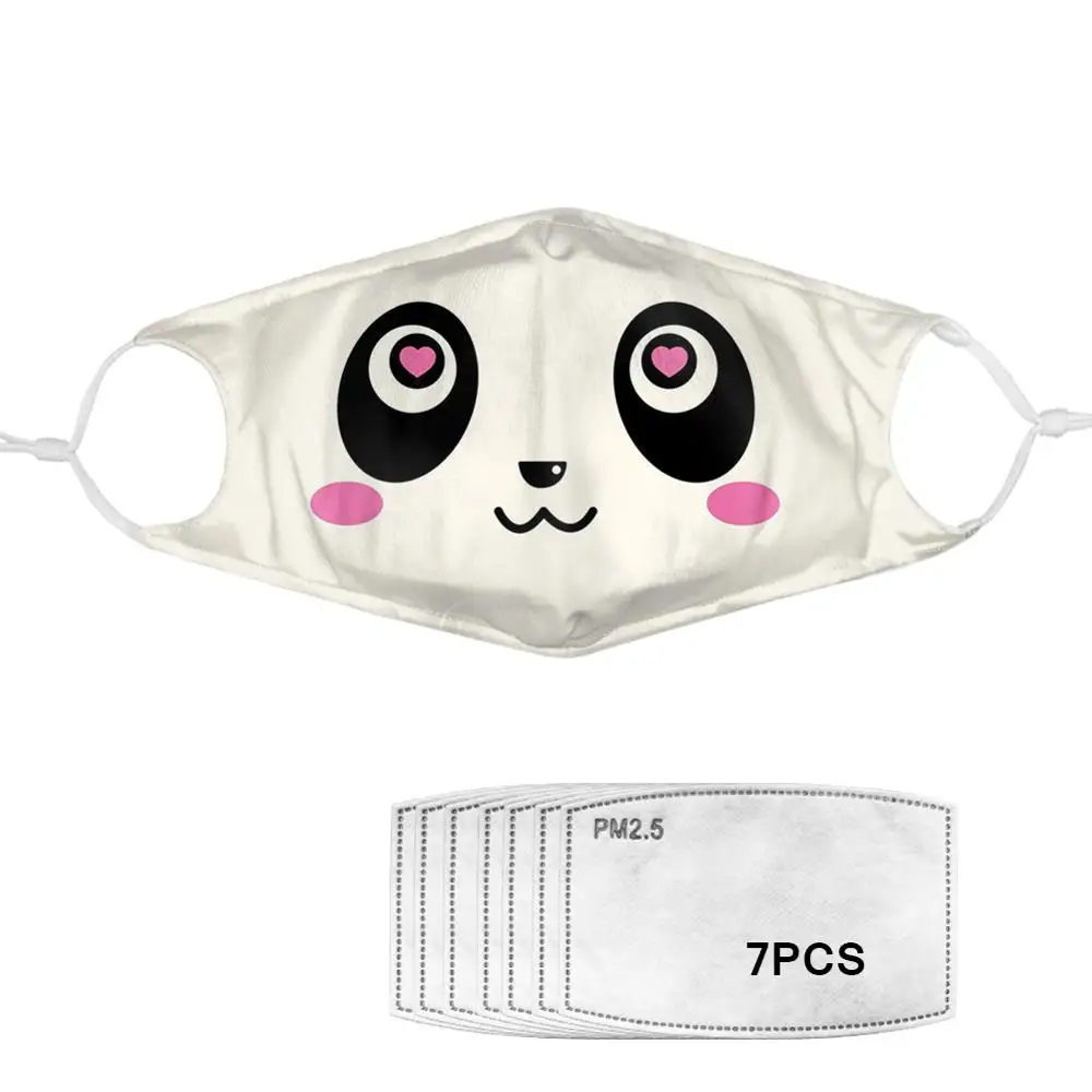 7Pcs PM2.5 Filter Gas Masks Carbon Insert Women Men Anti-dust Washable Mask Reusable Face Non-disposable Moth | Аксессуары для