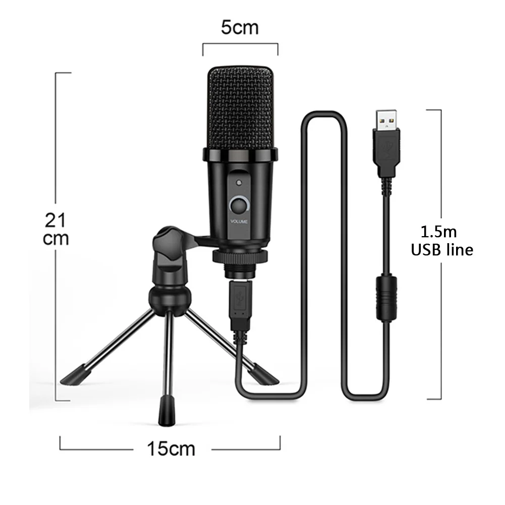 

Desktop Bass Microphone Condenser Cardioid Models HD Noise Reduction Phone Call Conference Live Streaming Singing Gaming Mic