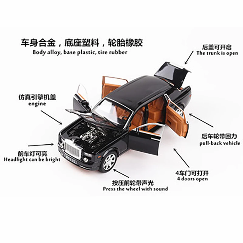 1/24 Diecast металлические модели автомобилей Высокая моделирования транспортного