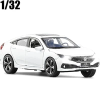 132 simulation 2019 honda civic toy model alloy die casting with sound and light toy car childrens birthday gift free shipping