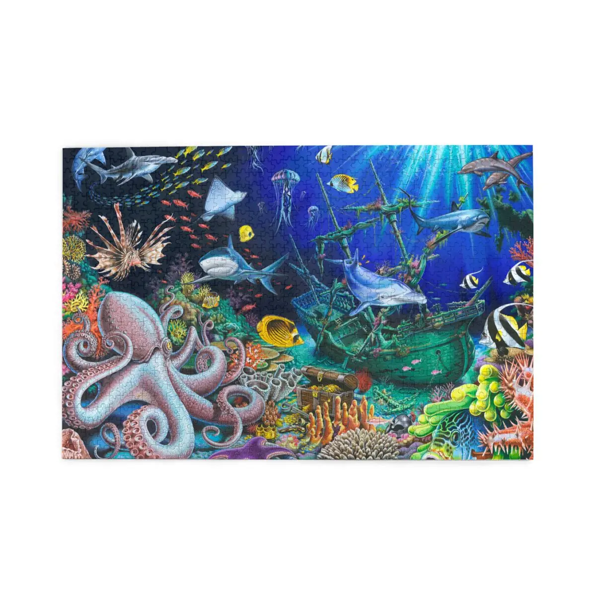 

The Sea Ocean Animals 1000pcs Cartoon Anime Puzzle Toys for Adults Jigsaw Puzzles Birthday Xmas Gifts Educational Toys