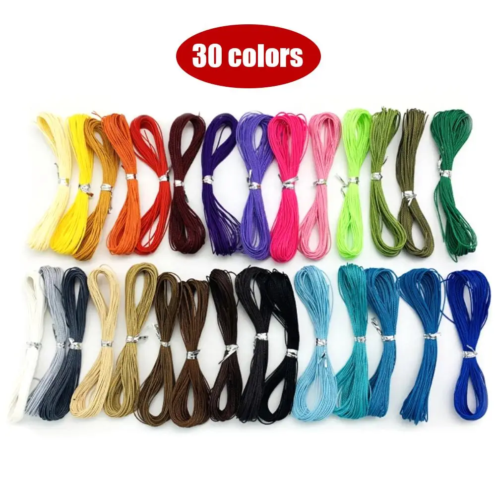 

Multi Color Leather Cord Hemp Craft Findings Wax Coated Cords 328 Yards Waxed Bracelet Making Wax String Ornaments Handmade 1mm