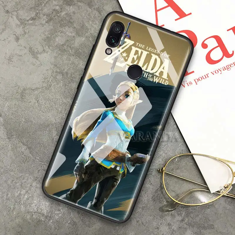 

Legend of Zelda Case For Xiaomi Redmi K20 Note 6 7 8 Pro Mi A3 CC9 CC9E Tempered Glass Phone Black Soft Coque