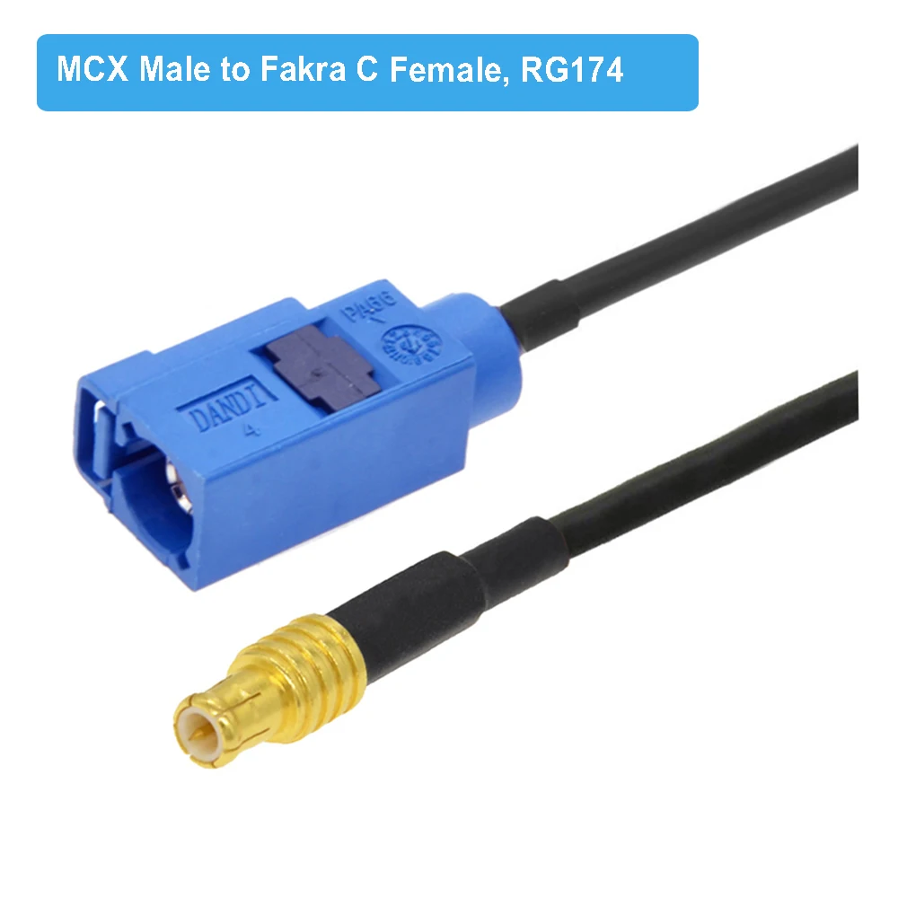 10 шт./лот Fakra C Male к MCX Вилка RF Антенна GPS удлинитель коаксиальный кабель косичка RG174