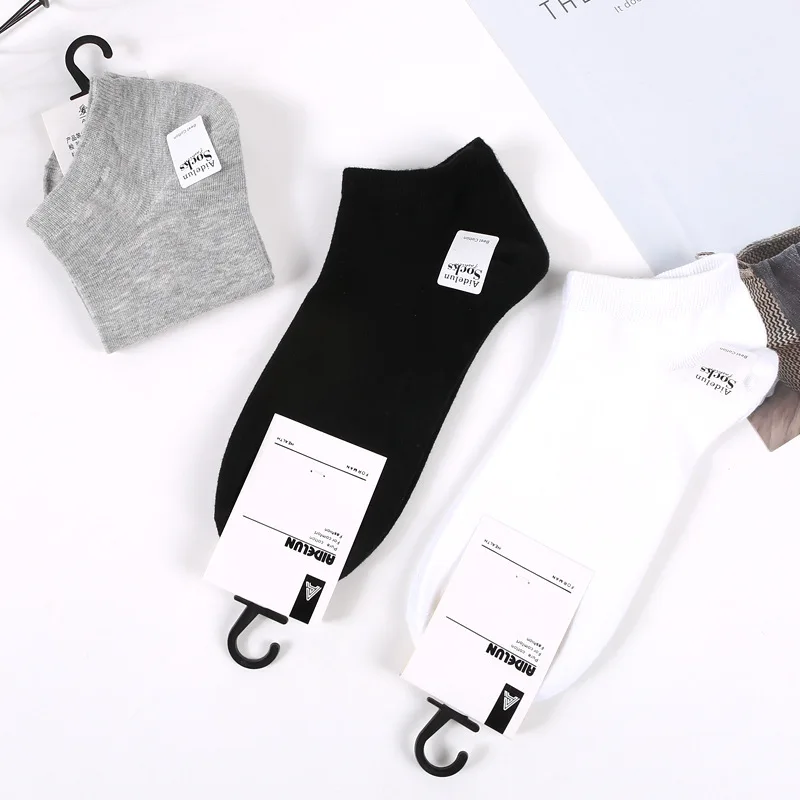 Носки мужские однотонные Цвет Повседневные носки в деловом стиле хлопок черный