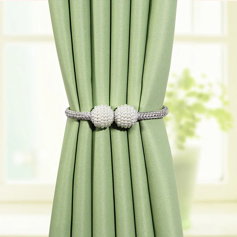 Magnetische Vorhang Clip Zimmer Zubehör Perle Ball Vorhänge Halter Tieback Wohnkultur Hängenden Ball