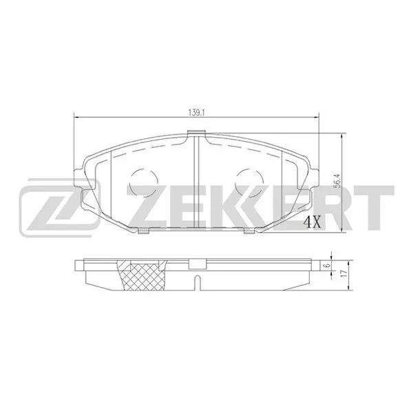 Колодки торм. диск. перед Acura MDX 02 ZEKKERT bs 2167|Тормозной цилиндр| |