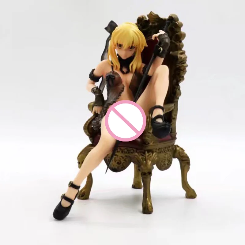16 см Fate Stay Night Black Saber Throne сексуальная пижама модель куклы ПВХ японского аниме