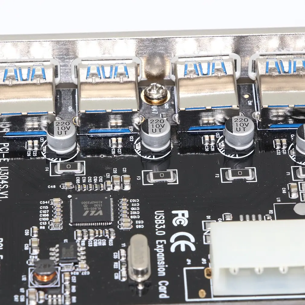 1 шт. настольный компьютер Usb3.0 плата расширения четыре порта Pci-E к Usb3.0 карта расширения адаптер Usb3.0Hub