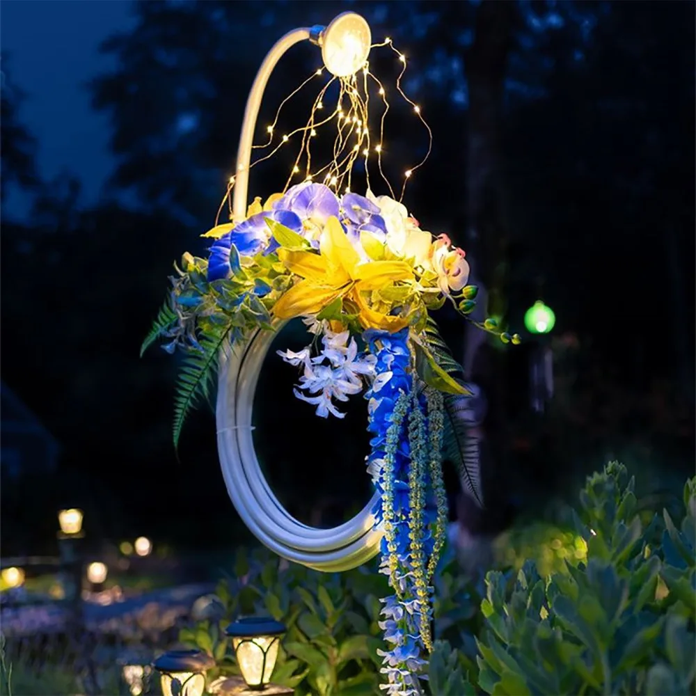 

Decorations Luminescent Creative Outdoor Gardening Lawn Lamp Wreath Decorative Lights