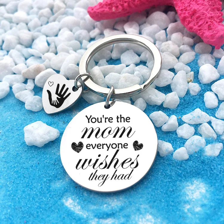 Stainless Steel Keychain Ring-Mother's Day Keychain-Sons and Daughters Give Best Moms Birthday Keyring Gifts-You Are All | Украшения и