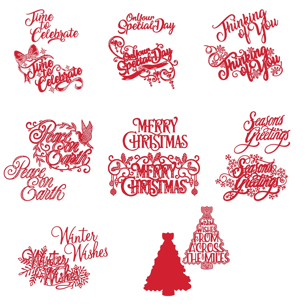 Многослойный цветок слово письмо коллекция металлические Вырубные штампы