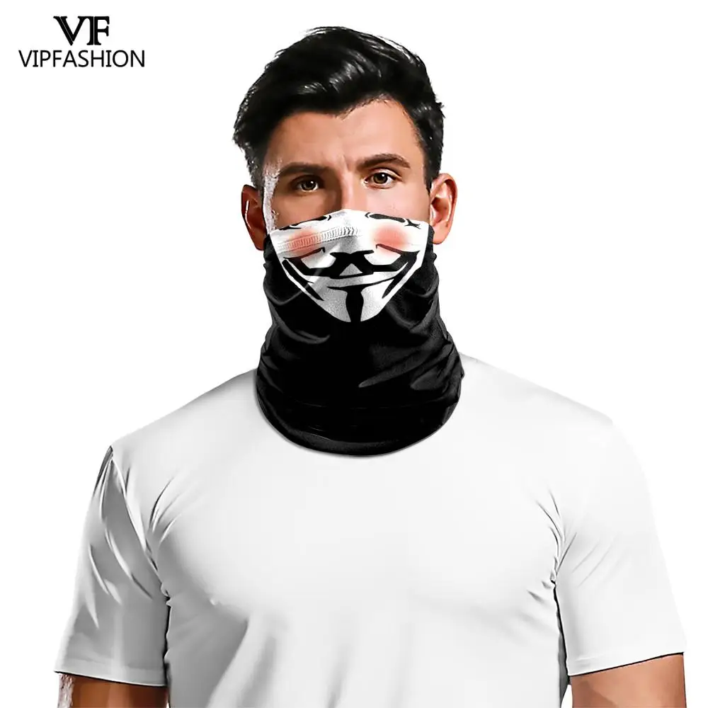 Модный клоун Джокер 3D забавное лицо Призрак печать шеи шарф волшебный лыжи