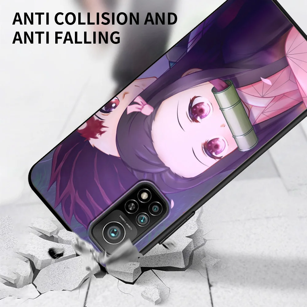 kimetsu no yaiba fundas shockproof case for xiaomi poco x3 nfc m3 pro bag soft cover for redmi 9t 11 note 10 10t lite 5g shell free global shipping