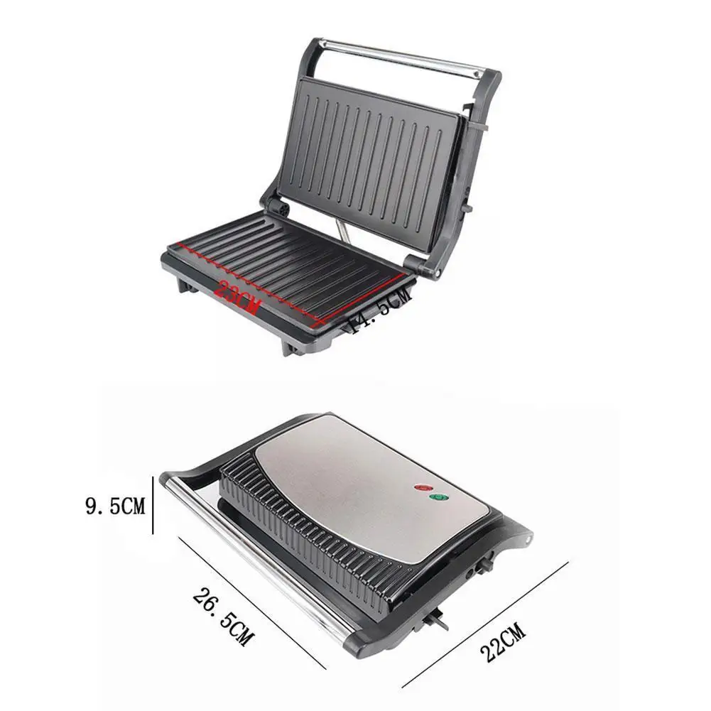 household barbecue meat machine multi function heating steak panini machine cooke breakfast bacon and pan pan electric baki c1t0 free global shipping