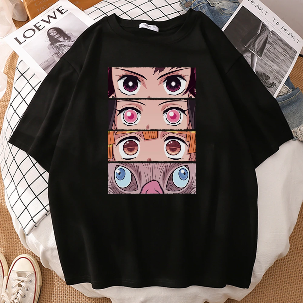 

Demon Eyes Anime Man's T-shirt Oversized Mans Comfortable Loose Short Sleeve T Shirts Fashion Graphic Crewneck Camiseta Hombre