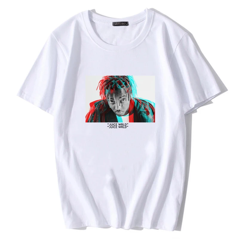 В Стиле Хип-Хоп Исполнитель уважение сок WRLD принт футболка мужская уличная Swag