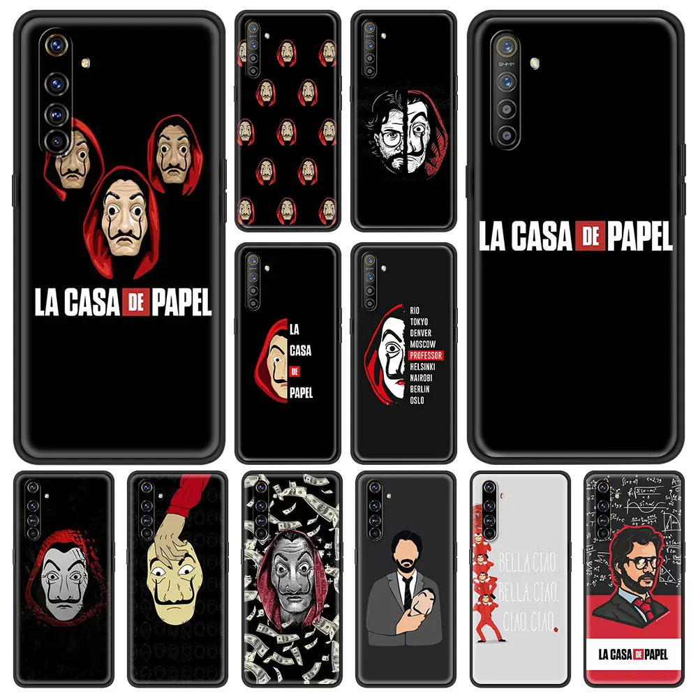 

La Casa De Papel Shockproof Case For Realme C3 8 Pro Bag Fundas Silicone Soft Black Cover For Realme 6 7 Pro C21 Shell Coque TPU