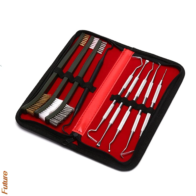 

New 9-piece Weapon Cleaning Kit Universal Gun Hunting Pick Gun Accessories Brush Gun Cleaning Kit (with Suitcase)